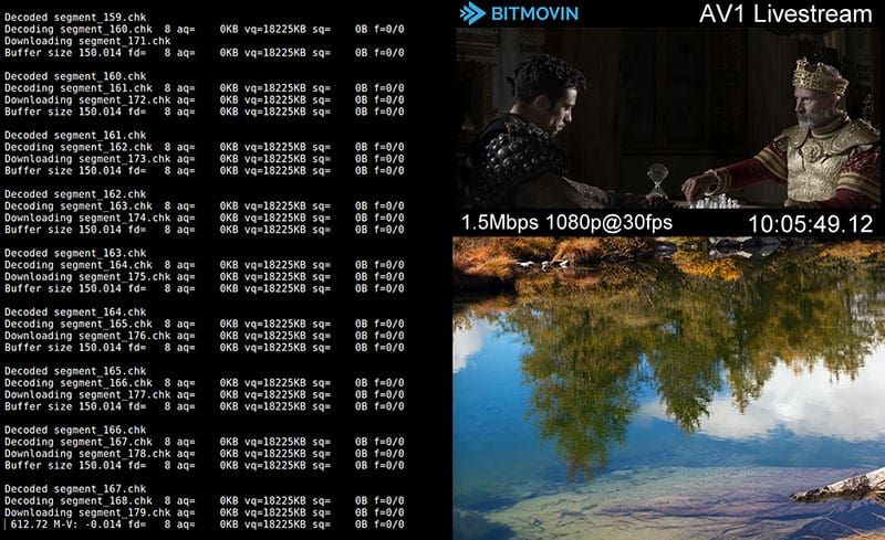 AV1 live stream screen shots