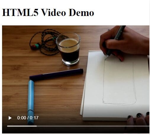 HTML5 Video Tag_Unresponsive Video_Screenshot