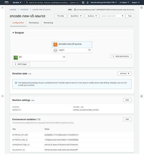 Deploying Encode on AWS Lambda Function_AWS Dashboard_Screenshot