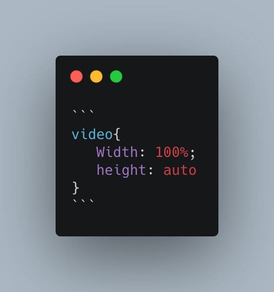 HTML5 Video Tag_Responsive Video Element_CSS_Code Snippet