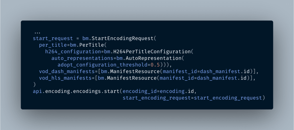 Start Encoding Request_AWS Lambda_Python Code Snippet