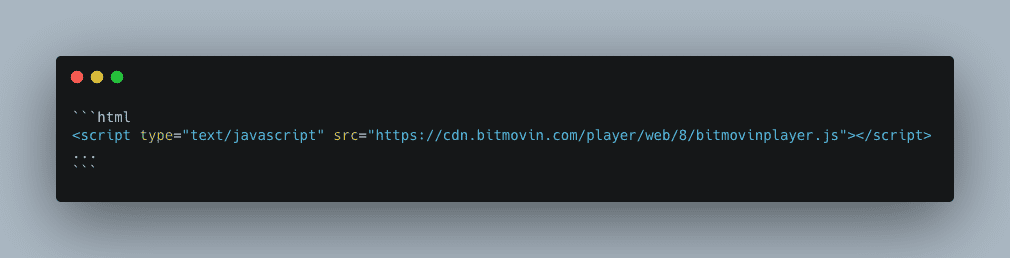 Embedding the Video Player JS Library_Code Snippet