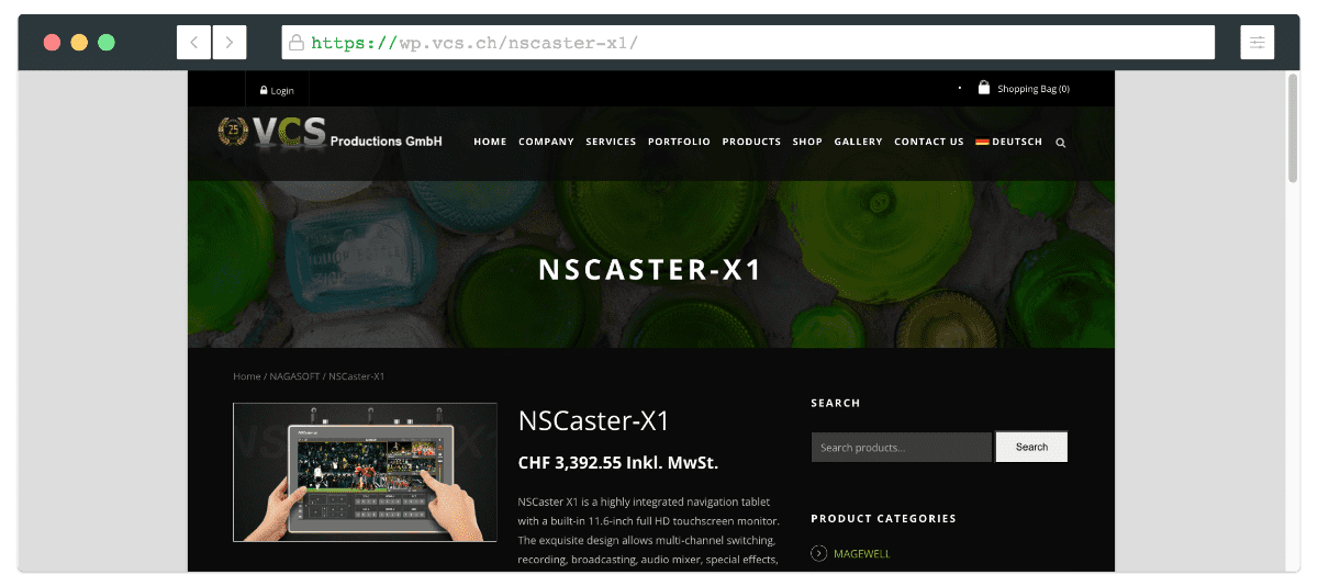 vcs nscaster-x2 live streaming encoder
