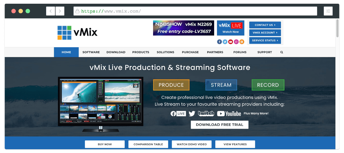 vmix live streaming encoder