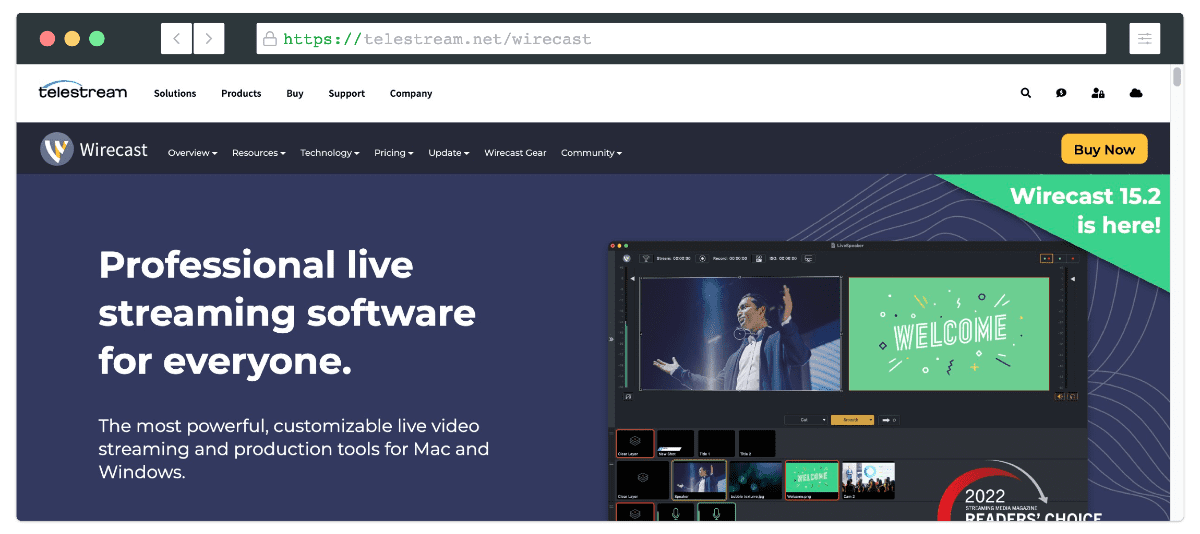 wirecast live streaming encoder