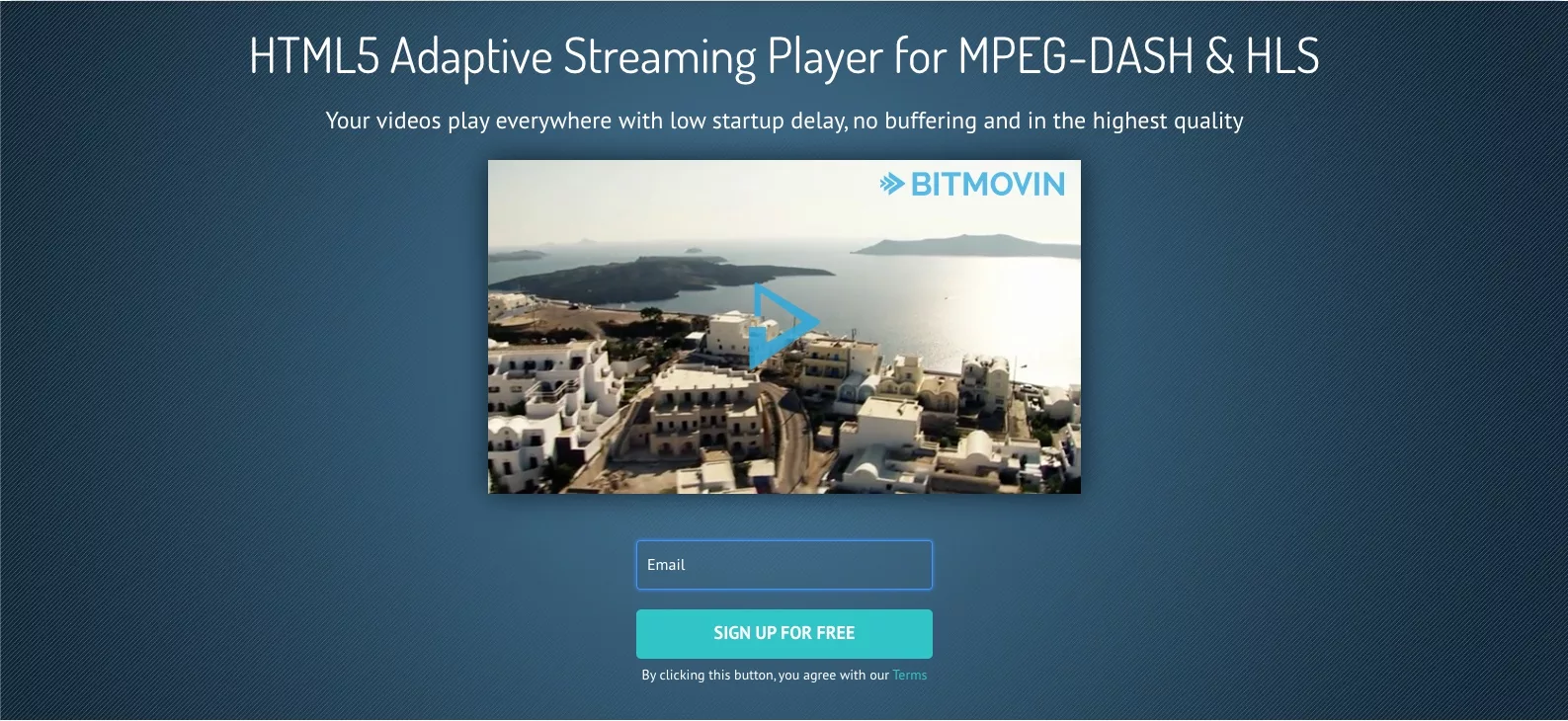 The Bitmovin website and online video player circa 2016